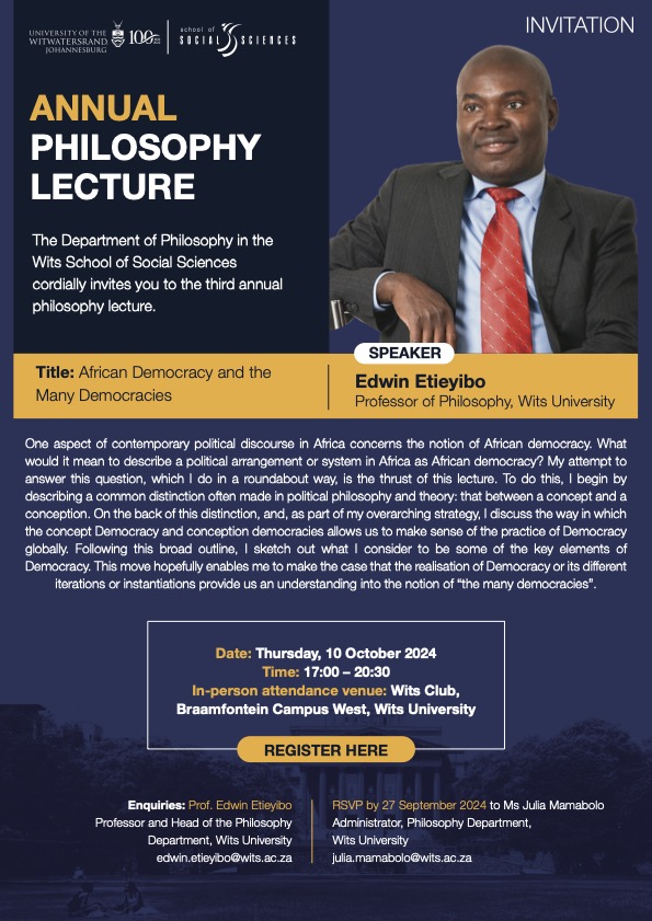 Annual Philosophy Lecture
